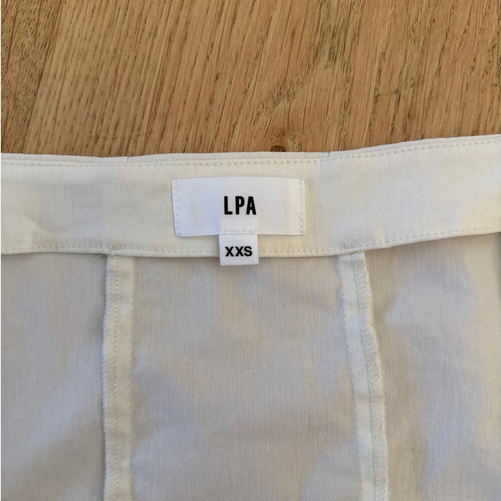 LPA - Sarita Puff Sleeve Peplum Blouse in Coconut Milk Cream - Picture 2 of 5